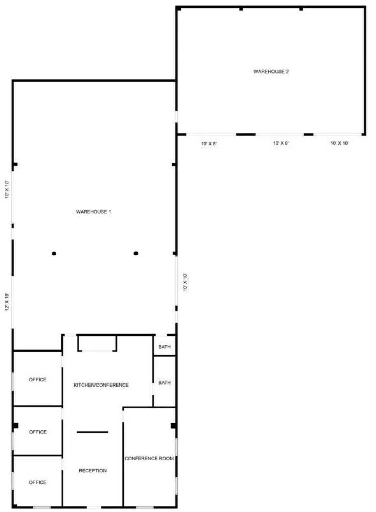 Industrial/Flex - For Sale or For Lease - Floor Plan