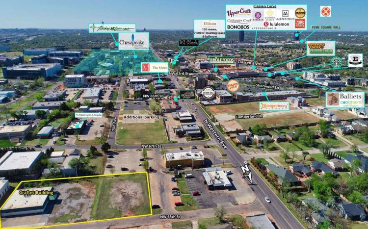 Graftec office-storage building for sale, Oklahoma City, OK aerial