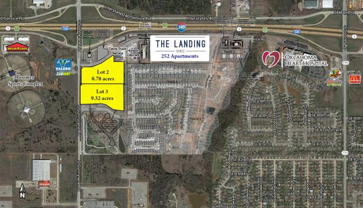 I-240 & S Sunnylane Rd - 2 Office/ Retail Land Parcels For Sale Oklahoma City, OK aerial