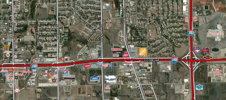 retail shopping center for sale south Oklahoma City, OK retailer aerial