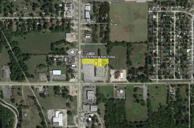 Retail land -0.87 Acres for Sale- E 46th St N & N Peoria Ave-Tulsa, OK aerial