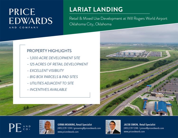 Lariat Landing rendering retail land for sale South Oklahoma City