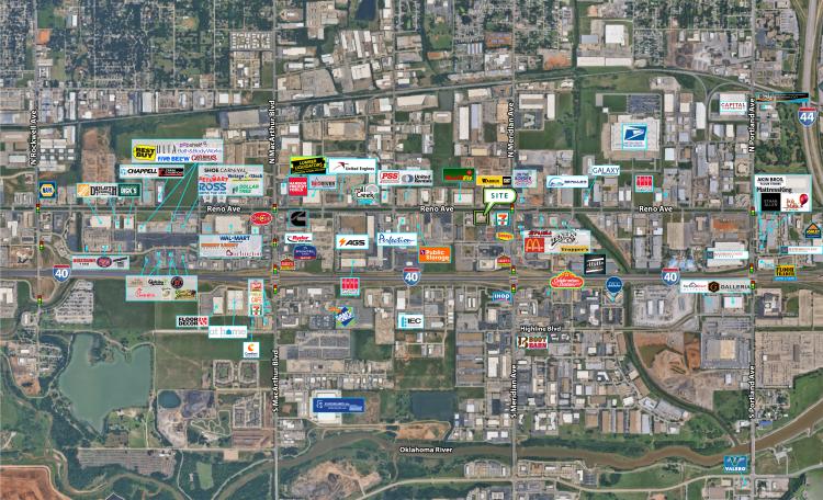 restaurant-night club freestanding building for sale Oklahoma City, Ok retailer aerial