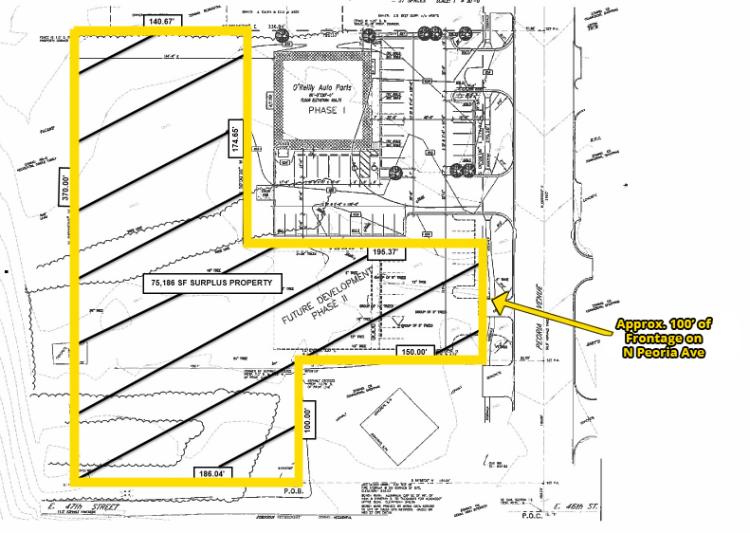 retail land for sale Tulsa, Ok - plat layout