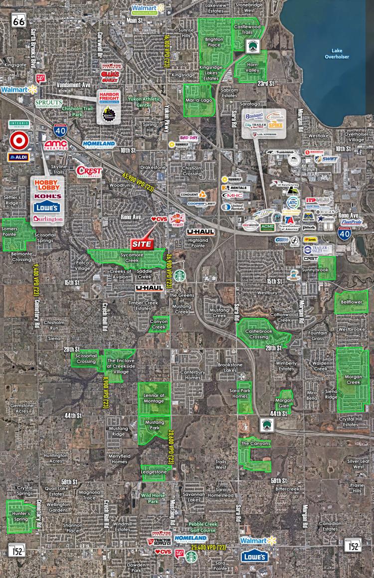 3.033 acres land Reno & Mustang Rd, Oklahoma City, OK aerial