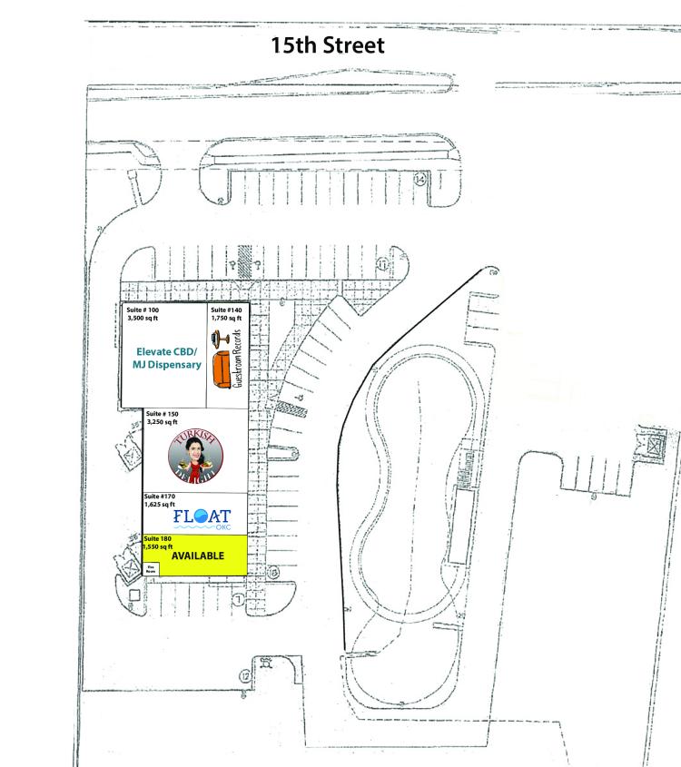 retail strip center property for sale Edmond, OK site plan