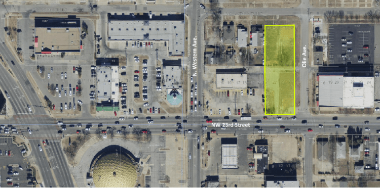 Aerial view of 1001 NW 23rd Land