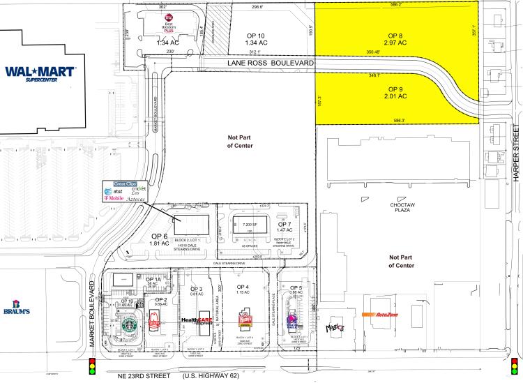 outparcel retail pad site for sale, Choctaw, OK plat
