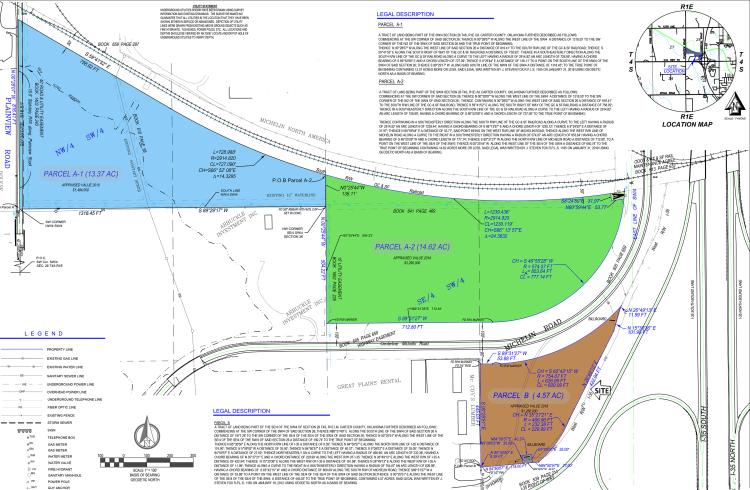 land for sale or Build to Suit Ardmore, OK site plan