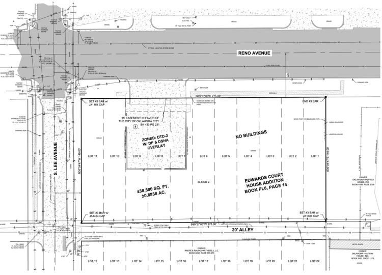 land parcel for sale downtwon Oklahoma City, OK survey