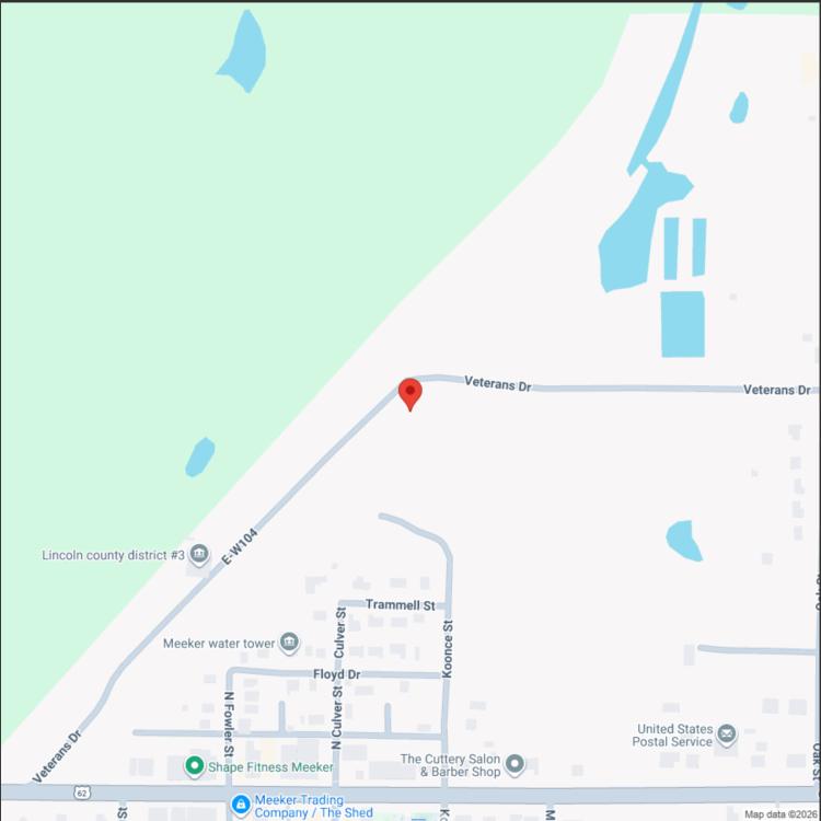 land for sale Meeker, OK map