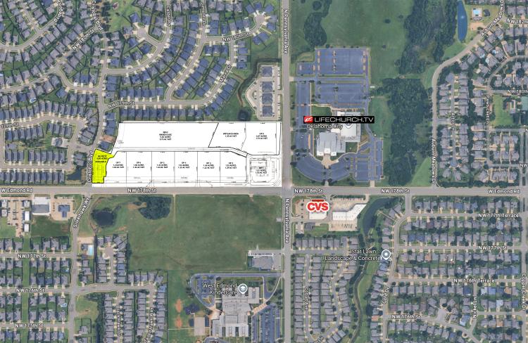 retail pad site for sale North Oklahoma City, OK retail aerial
