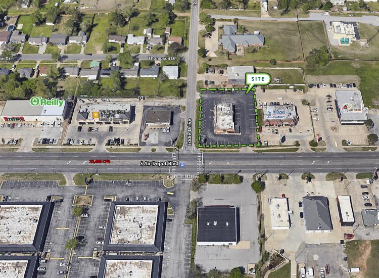 former Checkers restaurant ladn for sale, Oklahoma City, Ok aerial