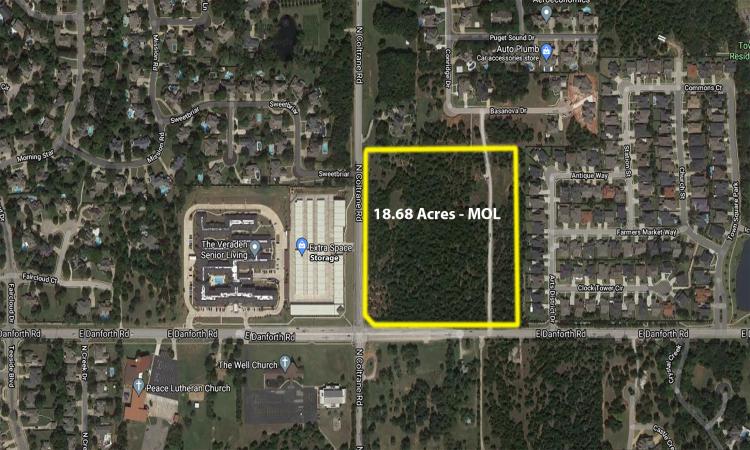 18.68 Acres - retail Land for Sale  E Danforth Rd & N Coltrane, Edmond - aerial