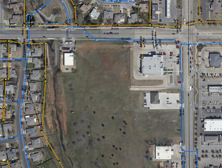 3.033 acres land Reno & Mustang Rd, Oklahoma City, OK aerial
