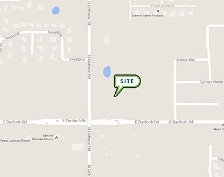 18.68 Acres - retail Land for Sale  E Danforth Rd & N Coltrane, Edmond -map