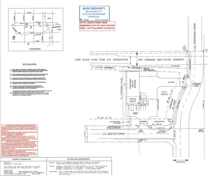 industrial building for Sale, West Oklahoma City, OK site plan
