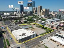 industrial office buildings for lease downtwon Oklahoma City, Ok aerial