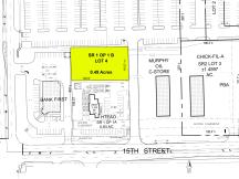 pad site for ground lease Midwest City, OK site plan