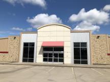 freestanding for sublease building Keota, Oklahoma close view of front of building