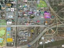 aerial of land for sale in Bricktown, Oklahoma City, Ok