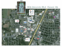 Land for Sale Ground Lease or Build to Suit in Durant, Oklahoma aerial