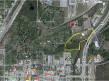 warehouse and retail development site for sale, Henryetta, OK retail aerial