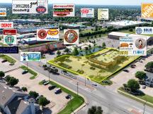 retail strip center property for sale Edmond, OK retailer aerial