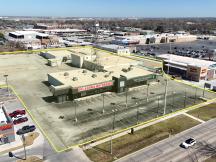 retail/automotive property for sale, Norman, OK aerial view