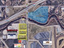 Retail lots for sale on N Martin Luther King Ave Oklahoma City, OK aerial