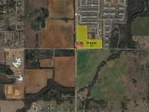 land for sale at N/E corner SW 44th & S Mustang Rd, Yukon, OK - 10 acres aerial