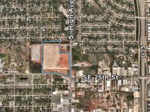 Aerial Land view SE 25th and High Avenue OKC, OK